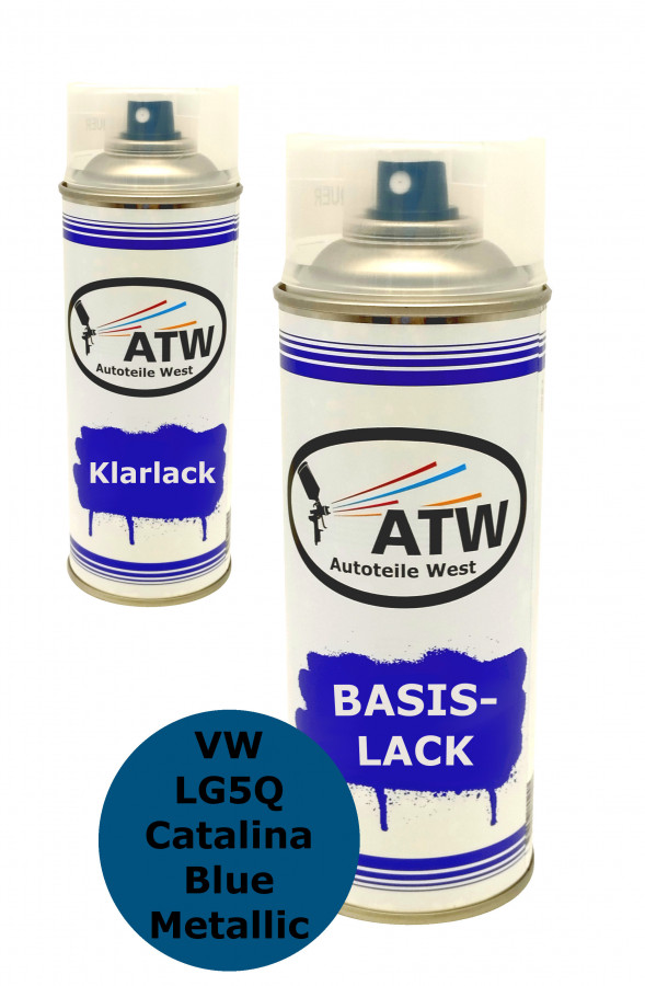 Autolack für VW LG5Q Catalina Blue Metallic+400ml Klarlack Set